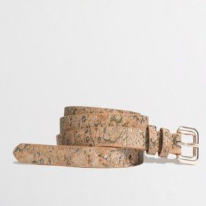J. Crew Gilded Cork Belt NWOT